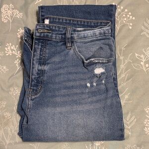 KanCan Light Blue Distressed Straight Leg Jeans